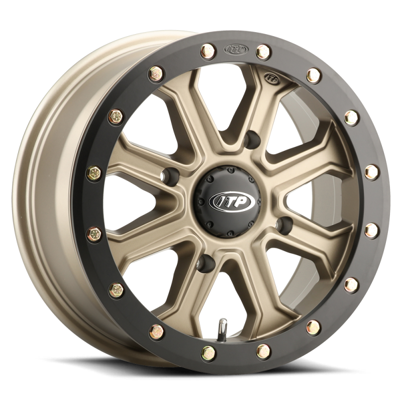 ITP Inertia 14x7 / 4x156 BP / 40mm Offset Bronze w/ Black Ring Wheel 1422526729B 1422526729B Photo - Primary