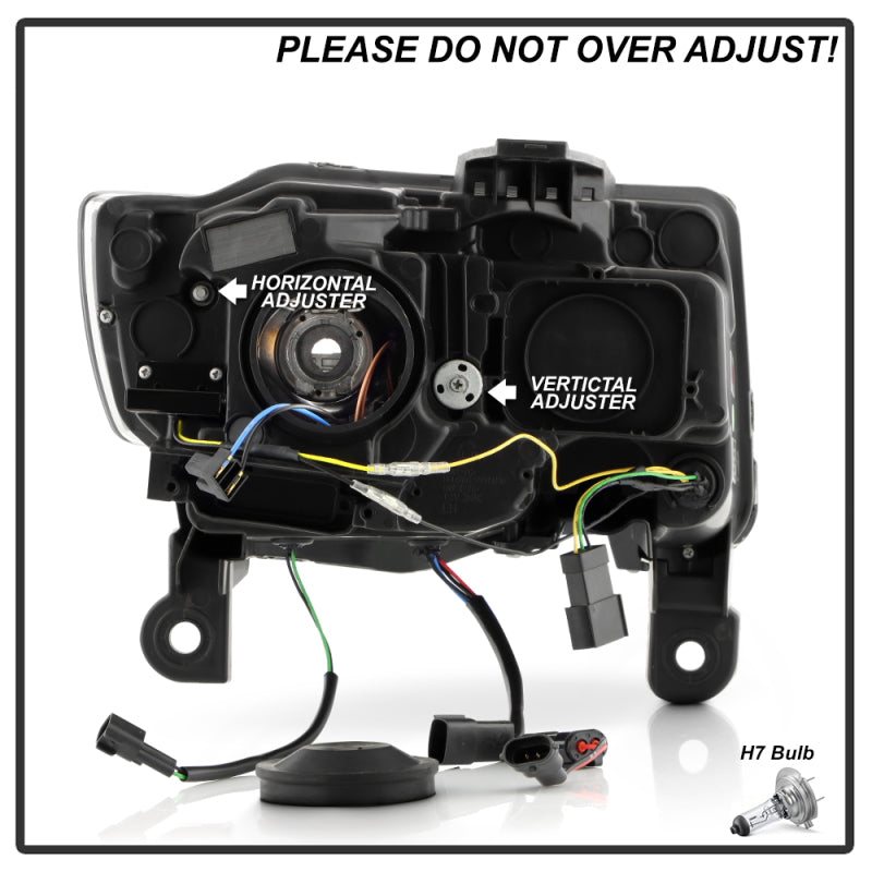 SPYDER 14-21 Jeep Grand Cherokee Proj Headlights - Halogen Model Only - PRO-YD-JGC14HALSI-SBGR-BK 5088949 5088949 User 5