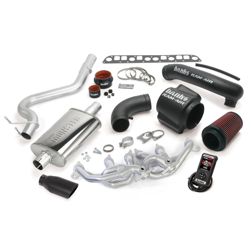 Banks Power 00-03 Jeep 4.0L Wrangler PowerPack System - SS Single Exhaust w/ Black 51333-B Photo - Primary