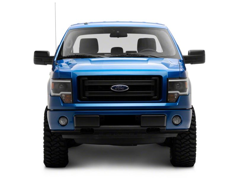 Raxiom 09-14 Ford F-150 Axial Series Projector Headlights w/ LED Light Bar- Blk Housing (Clear Lens) T566369 T566369 Photo - Close Up