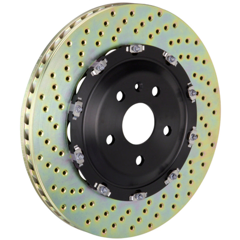 Brembo 08-16 R8 4.2/5.2 Excl CC Brake Front 2-Piece Discs 365x34 2pc Rotor Drilled 101.9007A 101.9007A Photo - Primary