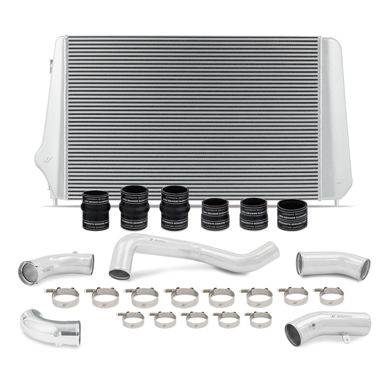 Mishimoto 17-19 GM L5P Duramax Intercooler Kit - Silver w/ Polished Pipes MMINT-DMAX-17KSLP MMINT-DMAX-17KSLP Photo - Primary