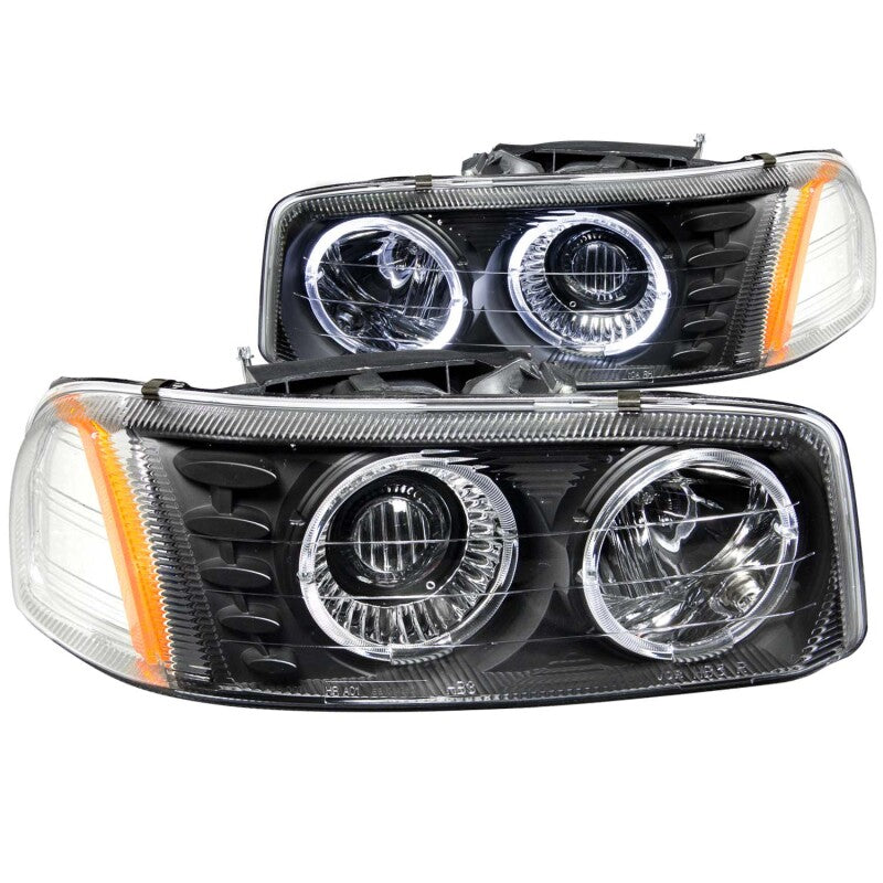 Anzo 1999-2006 Gmc Sierra 1500 Projector Headlights w/ Halo Black 111192 Photo - Primary
