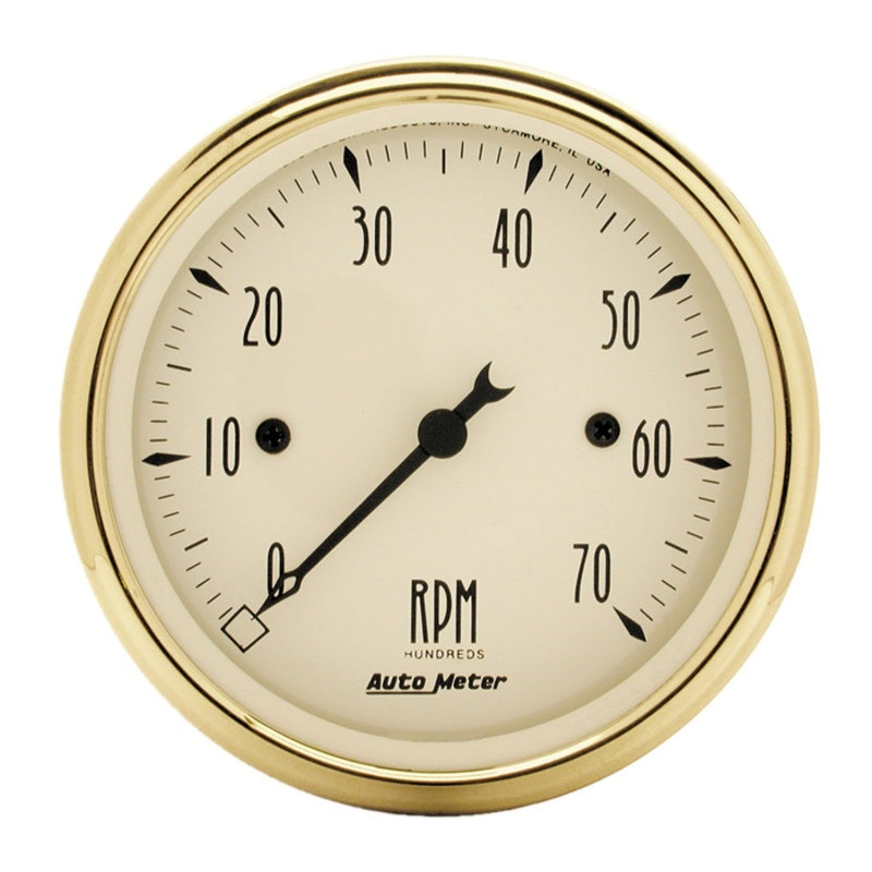 Autometer Gauge, Tachometer, 3 1/8", 7k Rpm, In-Dash, Black Bzl, Golden Oldies 1595 Photo - Primary
