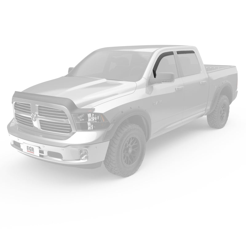 EGR 09+ Dodge Ram Pickup Crew Cab In-Channel Window Visors - Set of 4 (572751) 572751 572751 Photo - Mounted