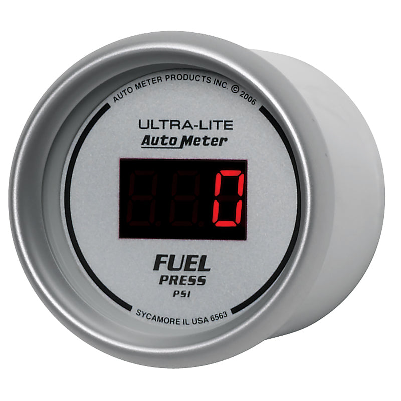 Autometer Gauge, Fuel Pressure, 2 1/16", 100psi, Digital, Silver Dial w/ Red Led 6563 User 2
