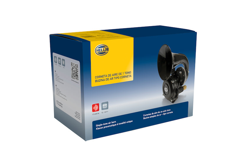 Hella Horn Kit Bx Black Air 1Tone 12/24V 013410011 013410011 Photo - in package