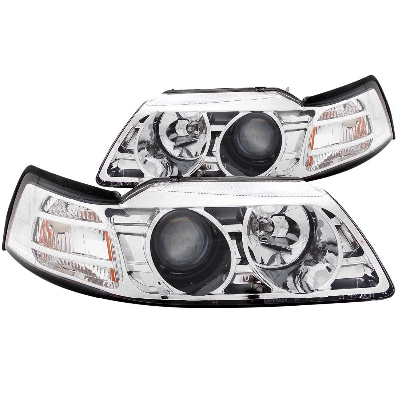 Anzo 1999-2004 Ford Mustang Projector Headlights Chrome 121043 Photo - Primary