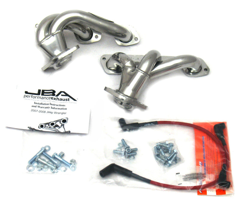 JBA 07-11 Jeep 3.8L V6 1-1/2in Primary Silver Ctd Cat4Ward Header 1528SJS 1528SJS Photo - Primary