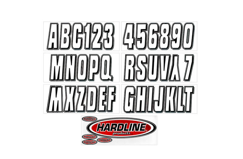 Hardline Boat Lettering Registration Kit 3 in. - 320 Transparent Clear/Black 320CLBLK 320CLBLK Photo - Primary