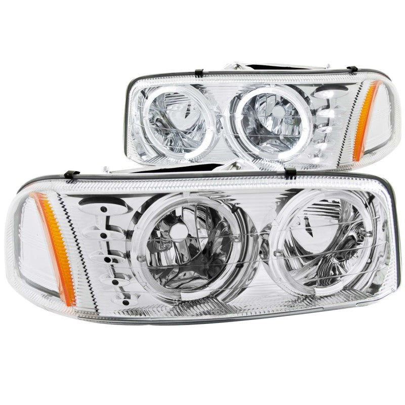 Anzo 1999-2006 Gmc Sierra 1500 Crystal Headlights w/ Halo and LED Chrome 111208 Photo - Primary