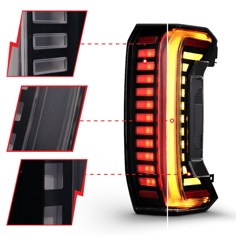 ANZO 22-24 Toyota Tundra Z-Series Full LED Tail Lights Smoke Lens Init/SeqSig- Pair 311455X 311455X User 1