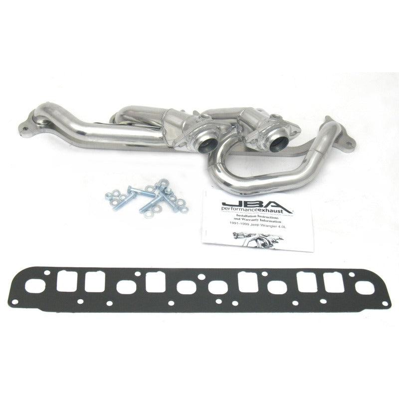 JBA 00-06 Jeep 4.0L 1-1/2in Primary Silver Ctd Cat4Ward Header 1527SJS 1527SJS Photo - Primary