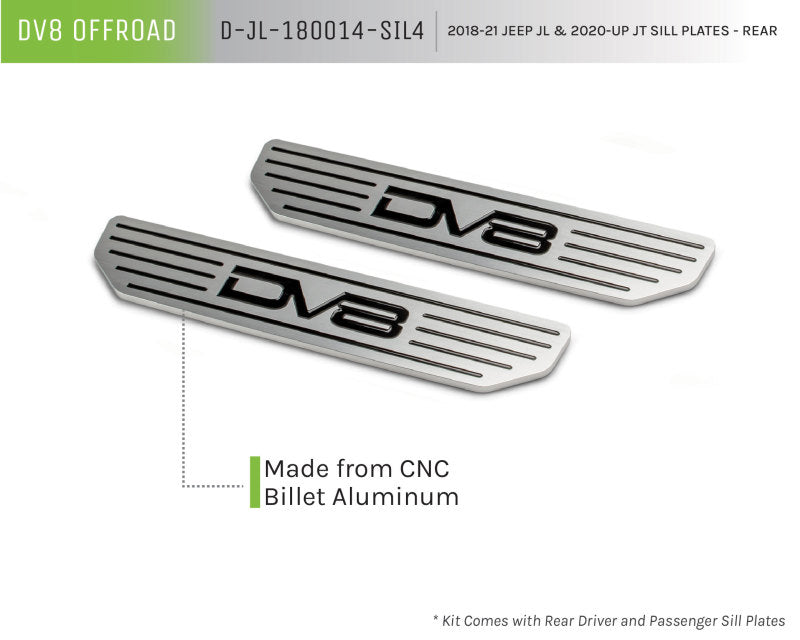DV8 Offroad 2018-2019 Jeep Gladiator JL Rear Sill Plates D-JL-180014-SIL4 D-JL-180014-SIL4 Product Brochure - a specific brochure describing a Product