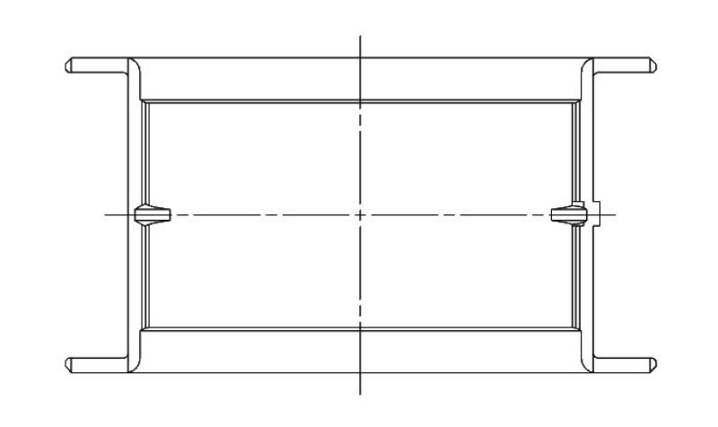 ACL Chevy 265/283/302/327 .010 Oversized Main Bearing Set - CT-1 Coated 5M429HC-10 5M429HC-10 Technical Drawing