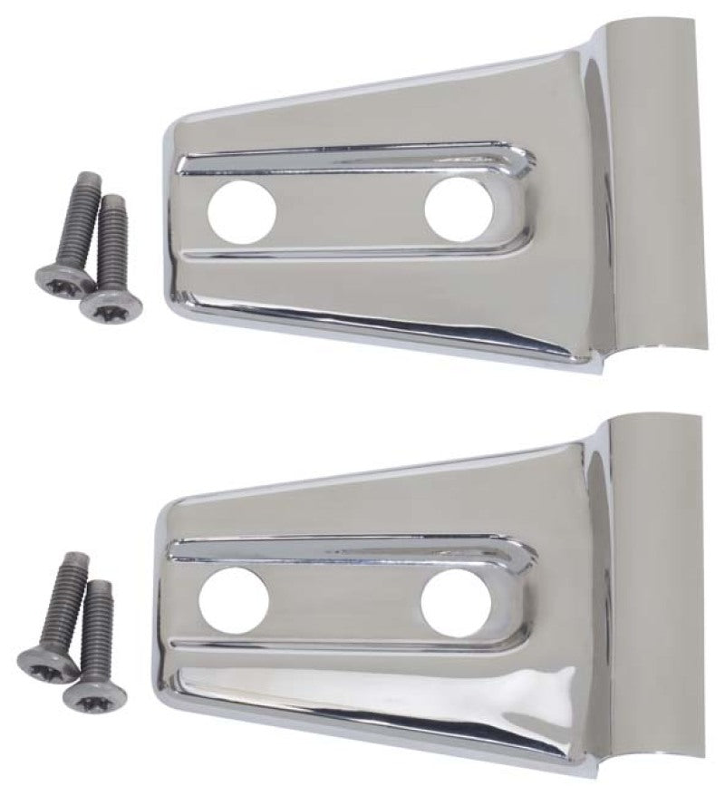 Kentrol 07-18 Jeep Wrangler JK Hood Hinge Overlays Pair - Polished Silver 30019 30019 Photo - Primary