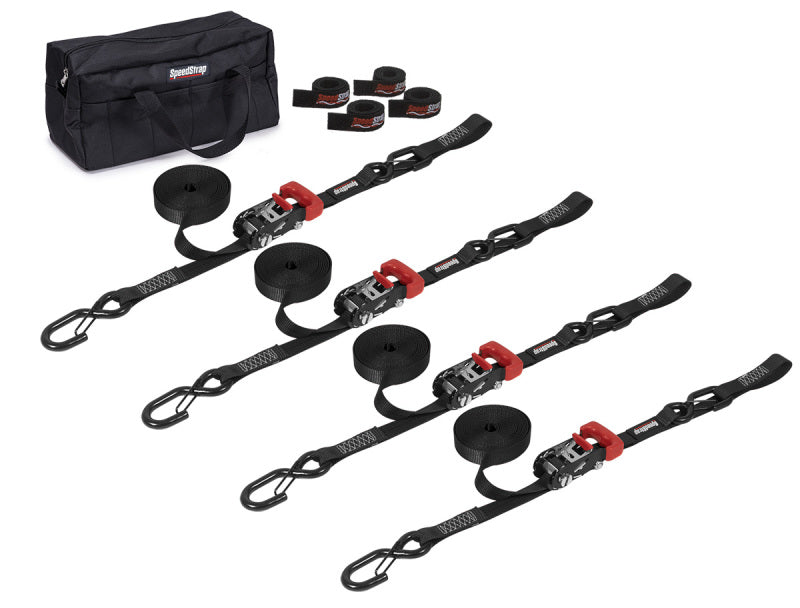 SpeedStrap 1In Heavy Duty Motorcycle/ATV Tie-Down Kit - Black 71750 71750 User 1