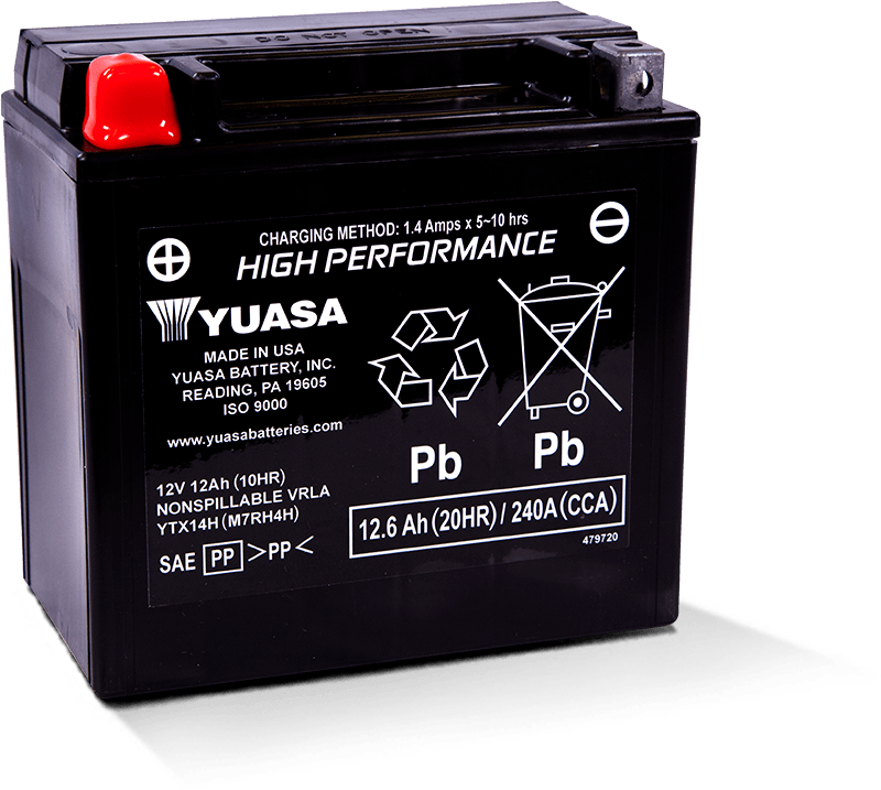 Yuasa Battery Yuasa YTX14AH Maintenance Free AGM 12 Volt Battery YUAM72H4A YUAM72H4A User 1