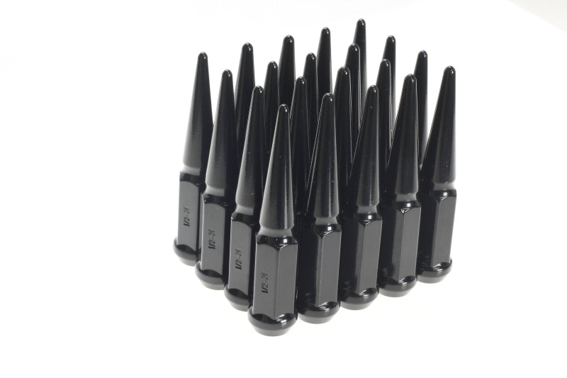 Wheel Mate Twisted Spiked Lug Nuts Set of 24 - Black M14x1.50 35413PB 35413PB Photo - Primary