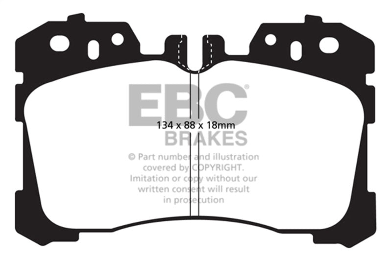 EBC 07+ Lexus LS460 4.6 Yellowstuff Front Brake Pads DP41811R DP41811R Photo - Primary