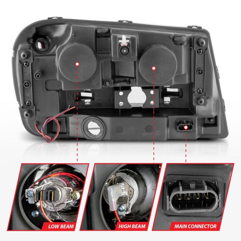 ANZO 02-09 Chevrolet Trailblazer Projector Headlights w/ Halo Chrome Housing (Non-LT Models) 111573 111573 User 3