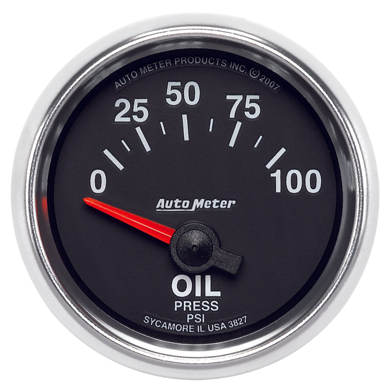 Autometer Gauge, Oil Pressure, 2 1/16", 100psi, Electric, Gs 3827 Photo - Primary