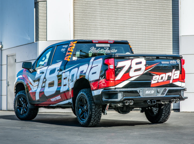 Borla 19 Chevrolet Silverado/GMC Sierra 1500 6.2L SS ATAK Catback Exhaust - Carbon Fiber Tips 140776CF 140776CF Photo - lifestyle view