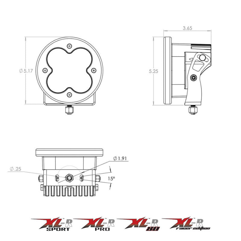 Baja Designs XL R 80 Wide Cornering LED Light Pods - Amber 760015 760015 User 1
