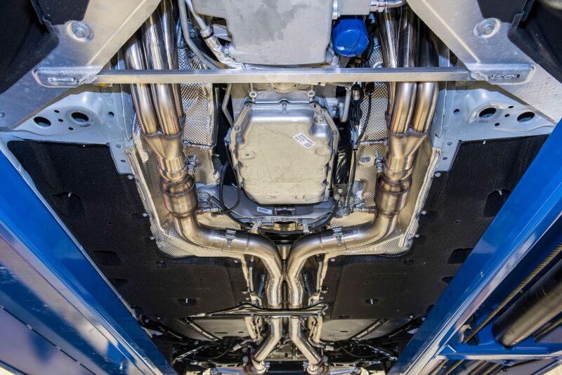 Kooks Headers Kooks 16-22 Chevrolet Camaro SS/ZL1 2in Headers w/ GREEN Exhaust Kit Black Quad Tips 2260F636 2260F636 Photo - Mounted