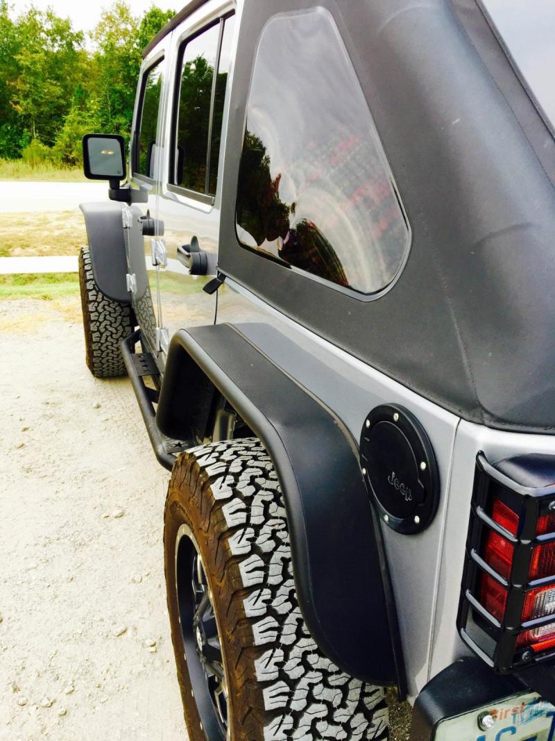 DV8 Offroad 07-18 Jeep Wrangler JK Front & Rear Flat Tube Fenders FENDB-02 FENDB-02 Photo - Close Up