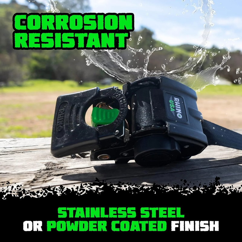 Rhino USA Retractable Transom Straps (2 Pack-Black) TD-MSTR2X43-BLK TD-MSTR2X43-BLK User 7