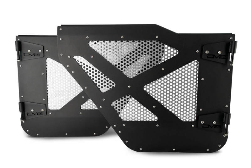 DV8 Offroad DV8 18-22 Jeep 4 Door JL/JT Aluminum Half Doors with Perforated Mesh Rear HDJL-01R HDJL-01R Photo - Unmounted