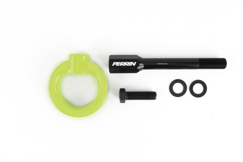 Perrin 02-07 Subaru WRX/STI Tow Hook Kit (Front) - Neon Yellow PSP-BDY-230NY PSP-BDY-230NY Photo - Primary