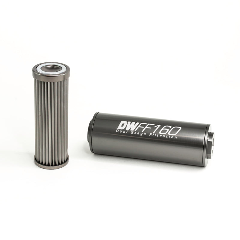 DeatschWerks '-10AN Female, 10 micron, 160mm In-line fuel filter kit 8-03-160-010K Photo - Primary