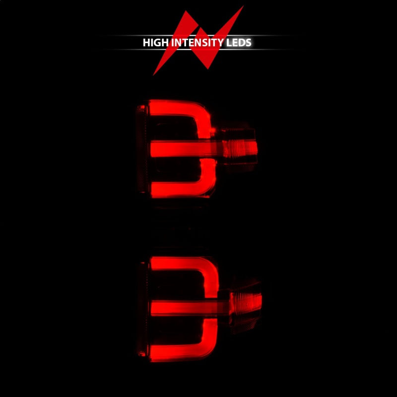 ANZO 15-19 Chevy Silverado 2500HD/3500HD (Halgn Only) LED Tail Lights w/Black Light Bar & Clear Lens 311425 311425 Photo - Unmounted