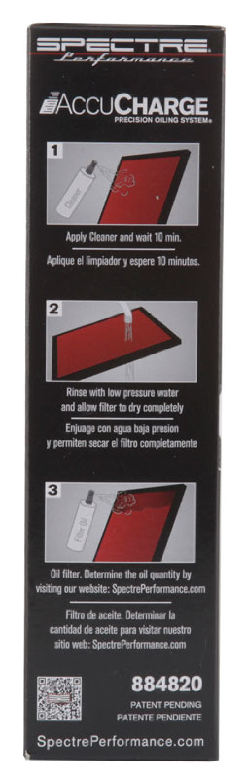 Spectre Accucharge Kit for HPR Filters - Clear 884820 884820 Photo - in package