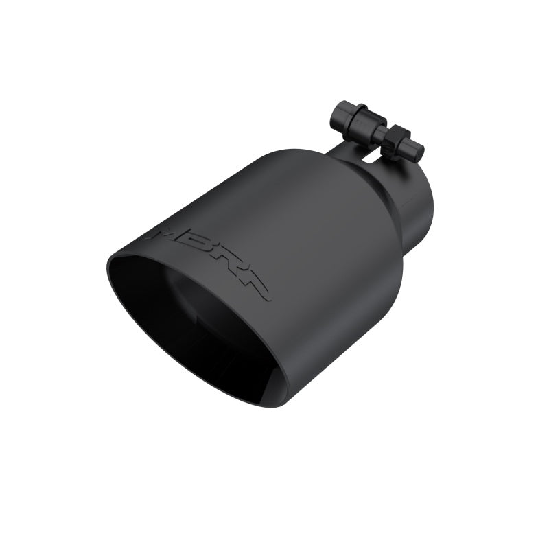 MBRP Universal 4in OD Dual Wall Angled 2.5in Inlet 8in Lgth Exhaust Tip T5123BLK Photo - Primary