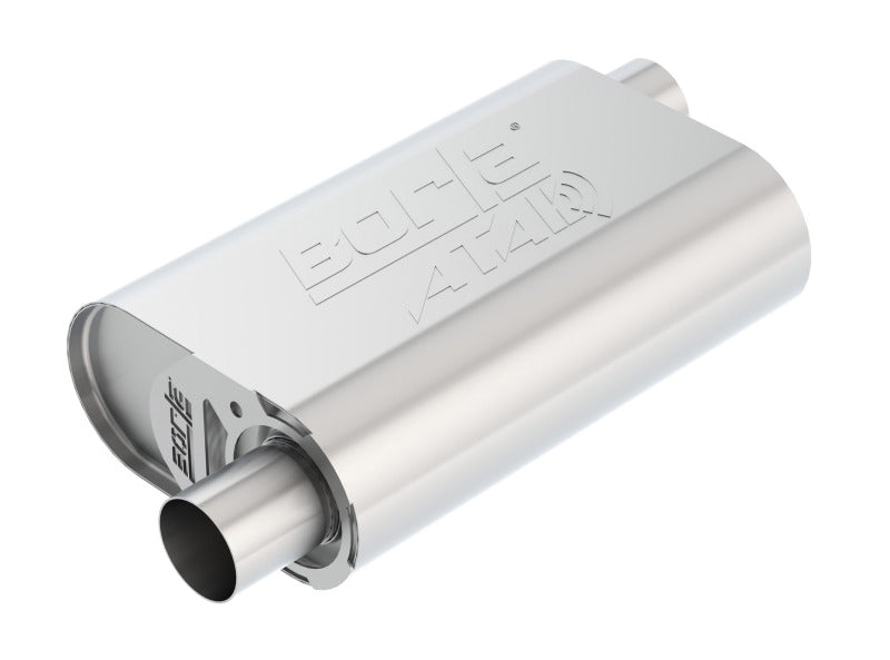 Borla CrateMuffler Stock SBC 283/327/350 ATAK 2.25in Offset/Offset 14inx4.35inx9in Oval Muffler 400847 400847 Photo - Primary