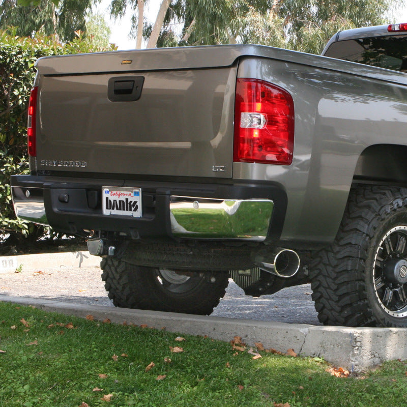 Banks Power 07-10 Chevy 6.6L LMM ECSB-CCLB Monster Exhaust System - SS Single Exha 47784 Photo - Mounted