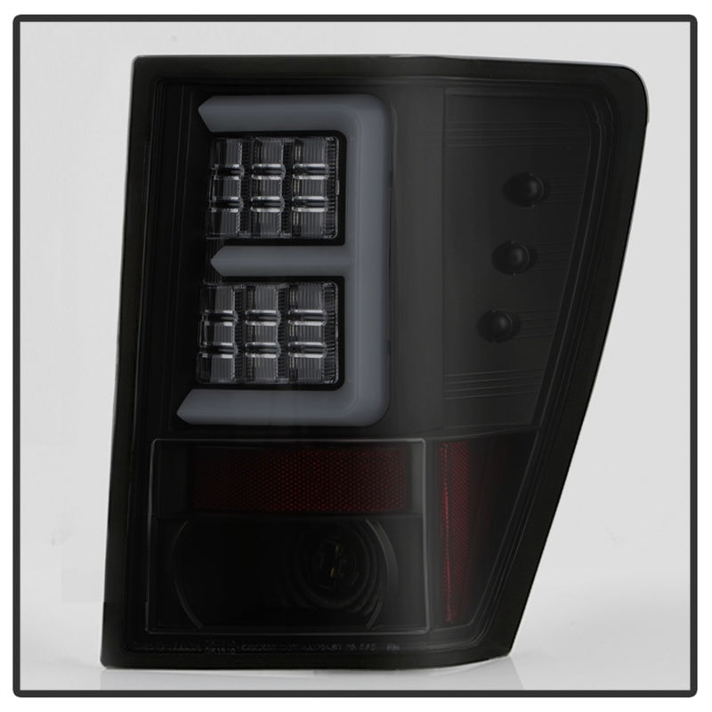 Spyder 07-10 Jeep Grand Cherokee Light Bar LED Tail Lights - Black Smoke ALT-YD-JGC07V2-LB-BSM 5086662 5086662 Photo - Unmounted