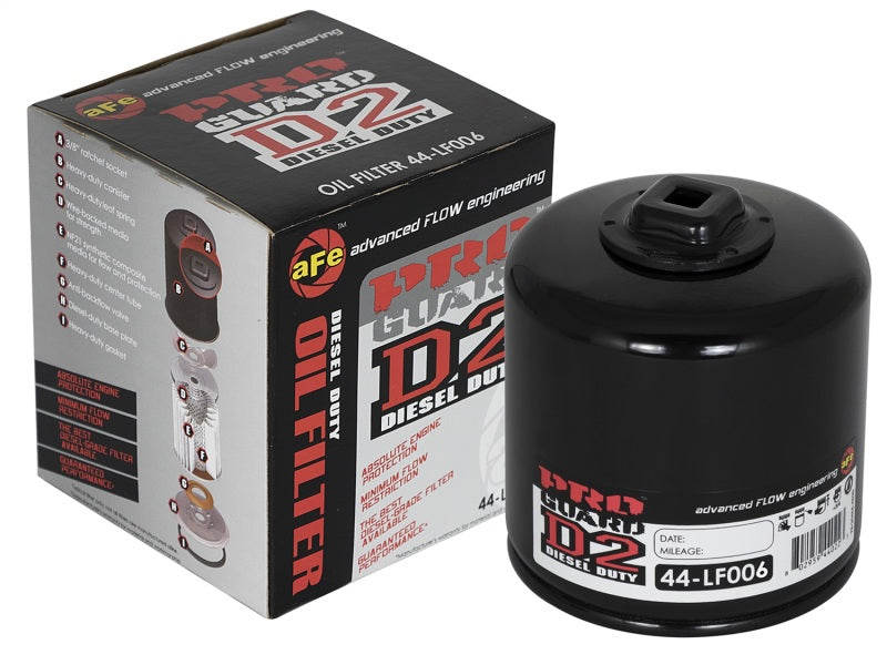 aFe Pro GUARD D2 Oil Filter (4 Pack) Dodge Gas Trucks 74-08 V6-3.9L/ V8-4. 44-LF006-MB Photo - Unmounted