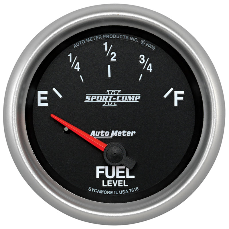 Autometer Sport-Comp II 2-5/8in Short Sweep Electronic 73-10ohms Fuel Level Gauge 7615 7615 Photo - Primary