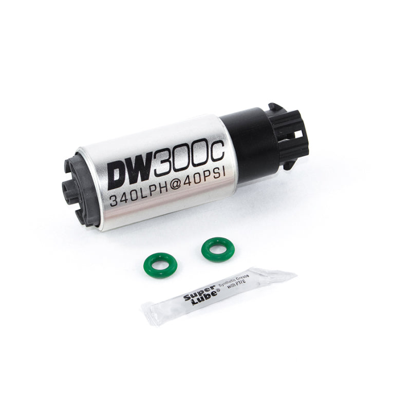 DeatschWerks 340lph compact fuel pump with clips w/ 1009 install kit 9-309-1009 Photo - Primary