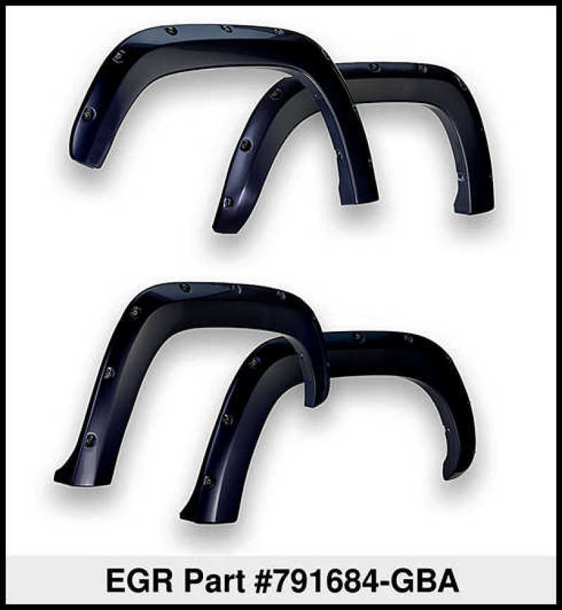 EGR 15+ GMC Sierra HD Bolt-On Look Color Match Fender Flares - Set - Black 791684-GBA 791684-GBA Thumbnail