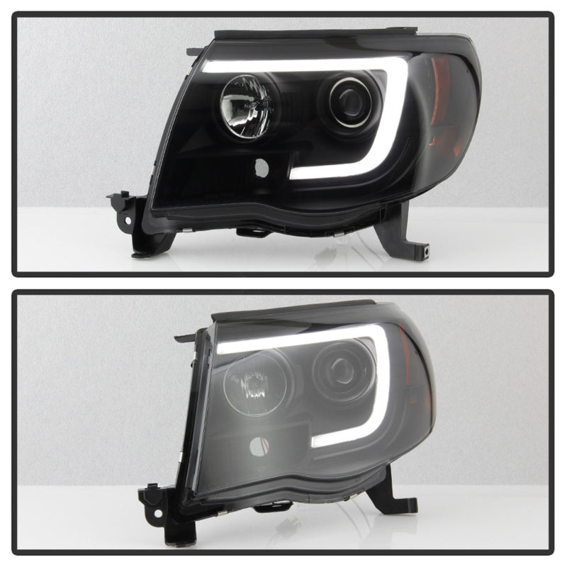 Spyder 05-11 Toyota Tacoma Ver 2 Proj Headlights - Light Bar DRL - Black Smoke PRO-YD-TT05V2-LB-BSM 5085771 5085771 Photo - Unmounted