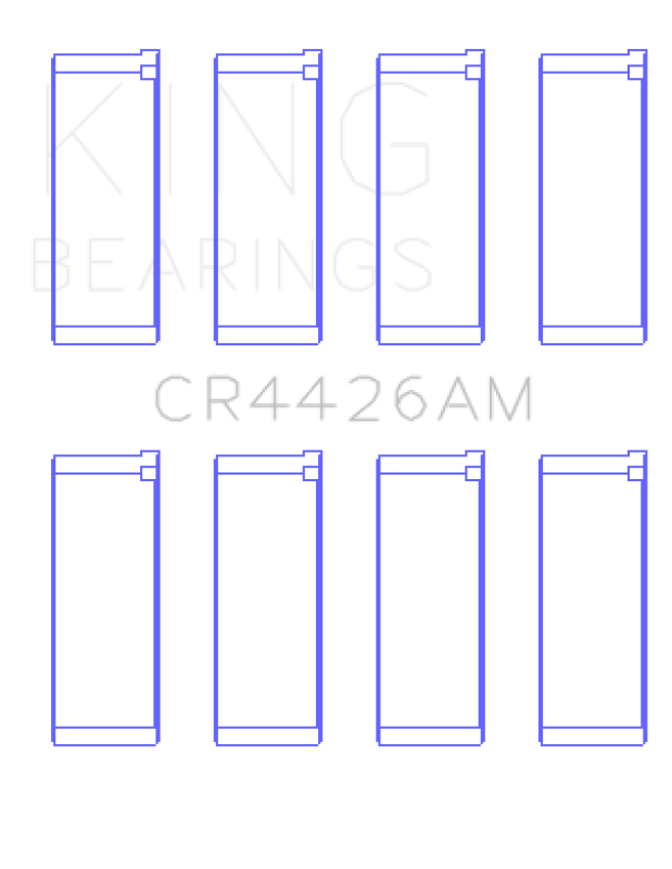 King Engine Bearings Renault R12 (Size +0.25mm) Connecting Rod Bearing Set CR4426AM0.25 CR4426AM0.25 Photo - Primary