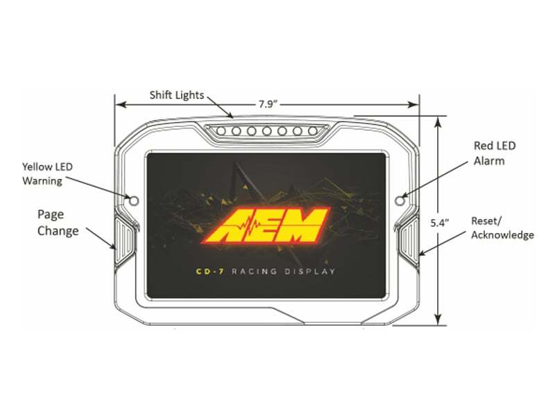 AEM CD-7 Non Logging Race Dash Carbon Fiber Digital Display (CAN Input Only) 30-5700 30-5700 Photo - out of package