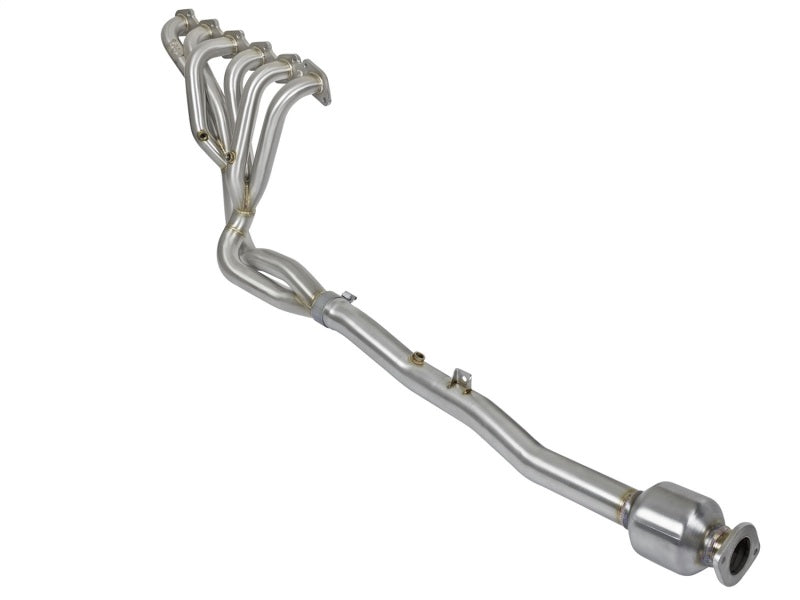 aFe Twisted Steel Long Tube Header & Connection Pipes; Street Series 48-36105-YC Photo - Unmounted
