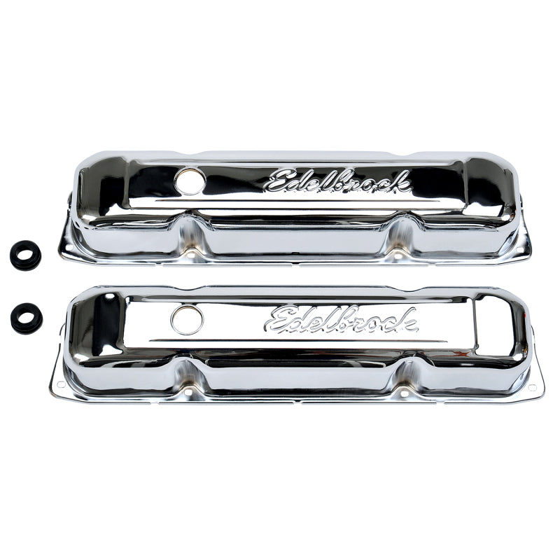 Edelbrock Valve Cover, Signature Series, Chrysler, 1958-1979 361-440 V8, Chrome 4491 Photo - Primary