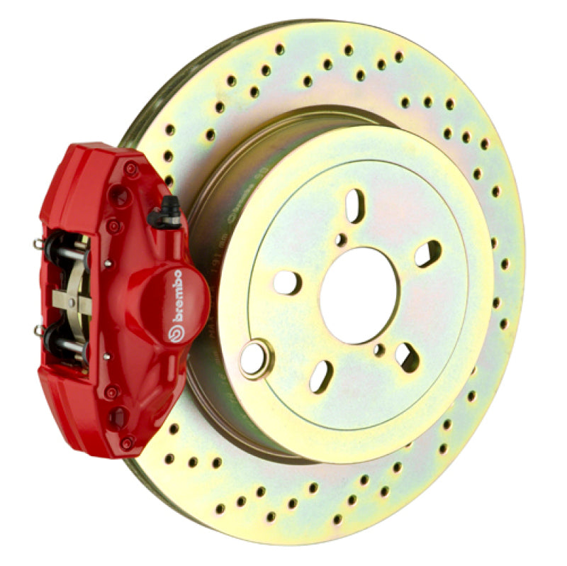 Brembo GT Brake Kit: 2 Piston, 316mm x 20mm (1-Piece), Drilled, Red Calipers 0GHCY 2E4.5003A2 Photo - Primary